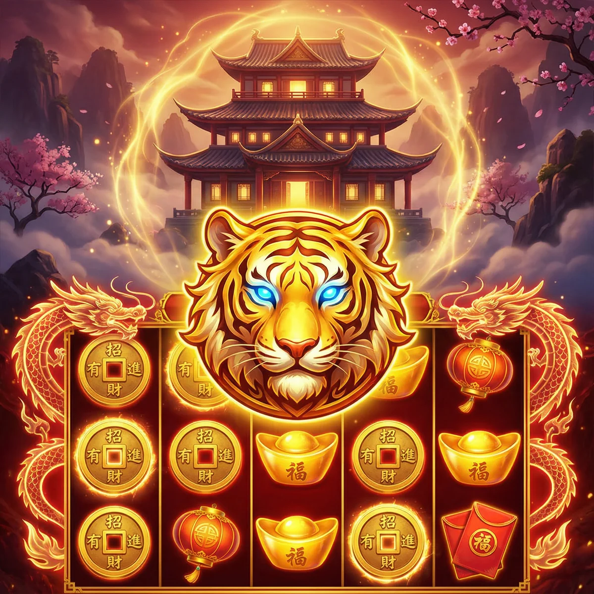 Fortune Tiger caça-níqueis com tigre dourado